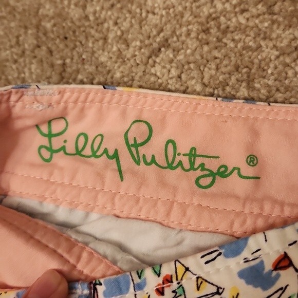 Lilly Pulitzer "Get Nauti" Blue Nautical Boats Callahan Shorts Size 2 - Picture 5 of 9